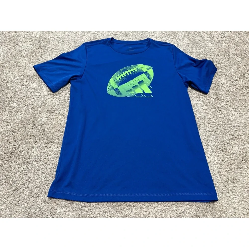 2 Adidas Athletic T-shirts Youth Boys Size Large 14/16 Black/Red & Blue/Green